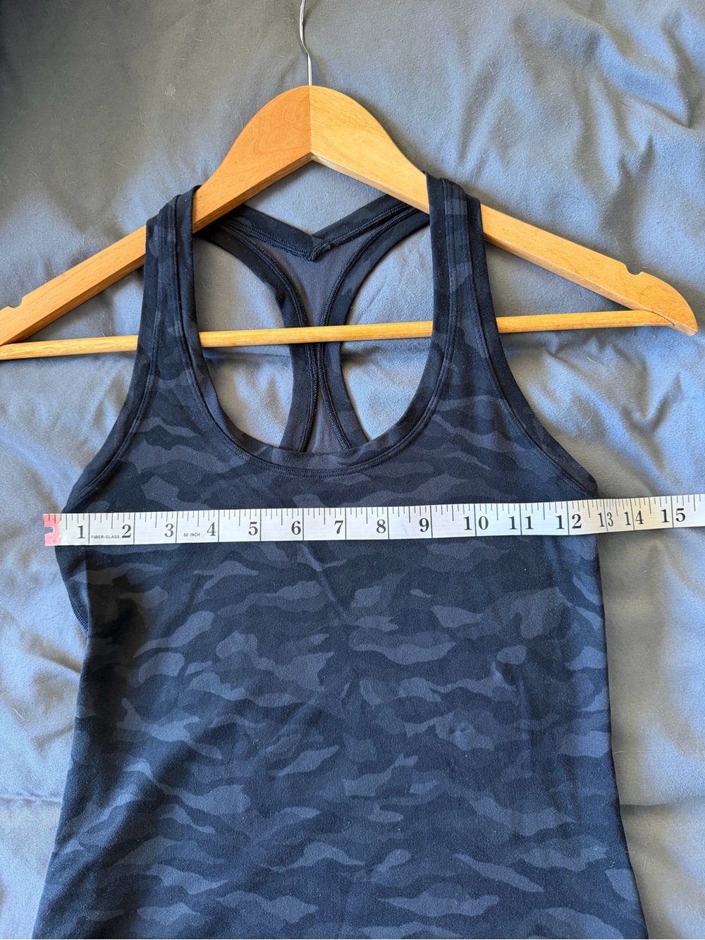 Lululemon Athletica Sequoia Camo Print Deep Coal Black Cool Racerback II Tank - Picture 10 of 10